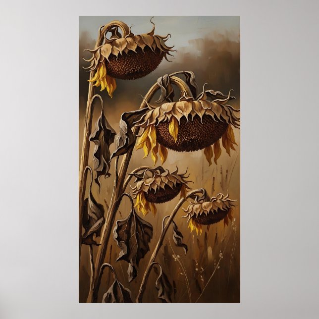 Poster Emotional Drying Sunflower Art (Frente)