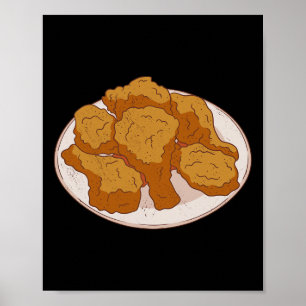 Poster Empanamento de Frango Frito Refeição Crocante Sucu