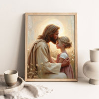 Empatia e Amor, Arte Cristã, Jesus e Menina Ar