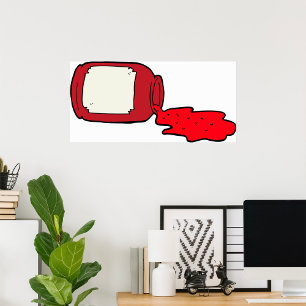 Poster Emperramento esmagado - Jar Vermelho Bonito