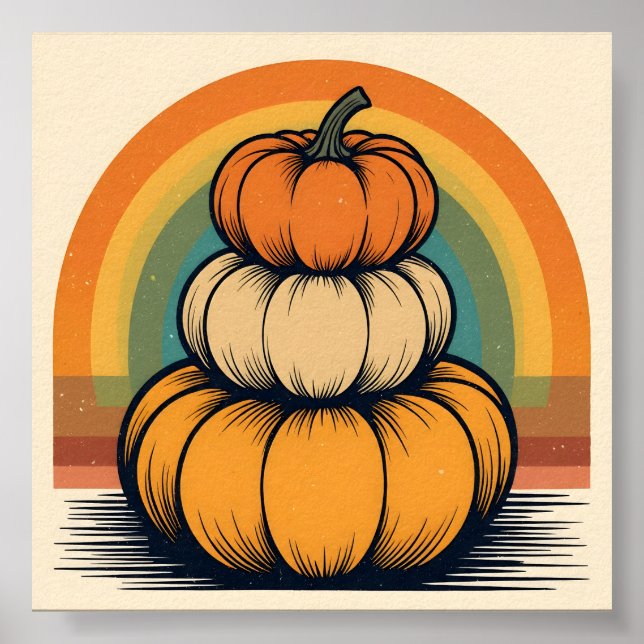 Poster Empilhado no outono (Frente)