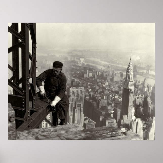 POSTER EMPIRE STATE BLDG IRON WORKER 1930 (Frente)