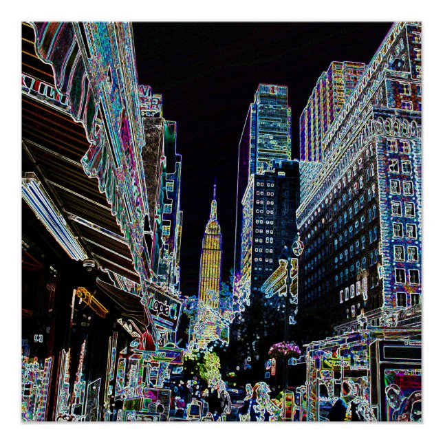 Póster Empire State Building, 42ª Rua, Nova Iorque (Frente)