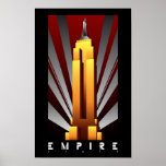 Poster - Empire State Building Art Deco<br><div class="desc">Enquadrado ou não,  este é um poster de deco de arte legal do Empire State Building pronto para ser exibido em sua casa.</div>