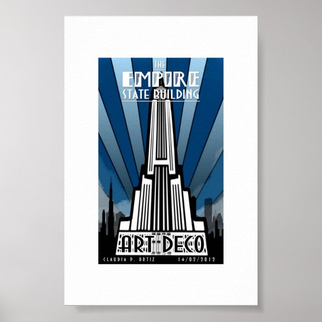 Poster - Empire State Building Art Deco (Frente)