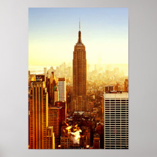 Póster Empire State Building dos EUA NYC