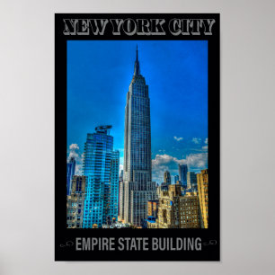 Poster Empire State Building Nova Iorque Vintage