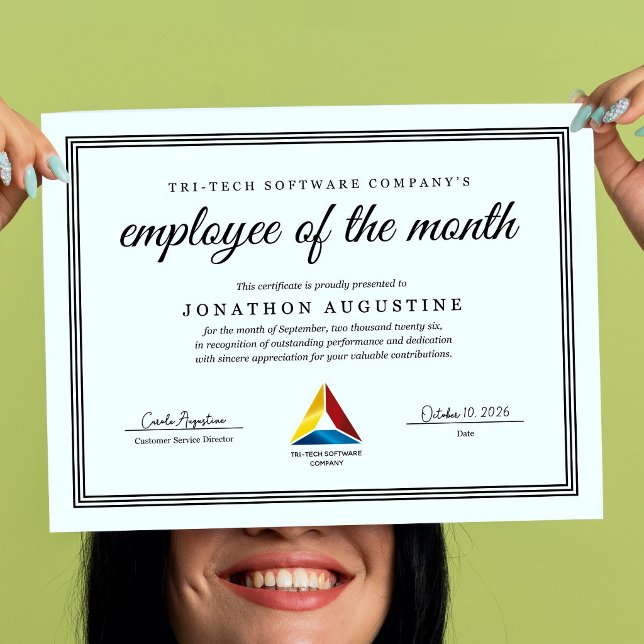 Poster Employee of the Month Certificate (Criador carregado)