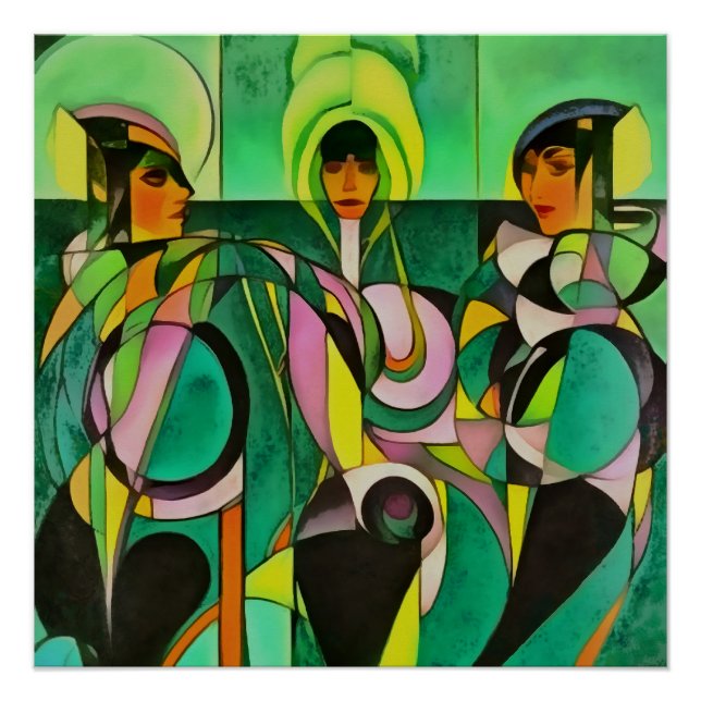 Póster Empoderamento Igual à Abstrato de Arte de Equidade (Frente)