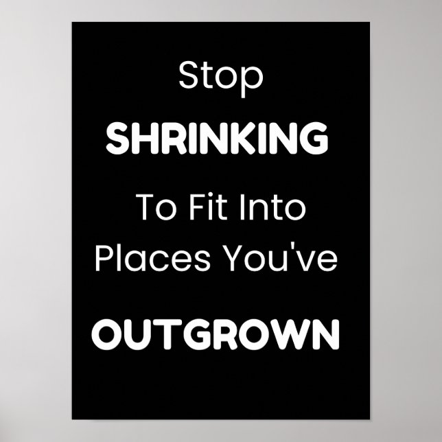 Poster Empowering Self Growth Quote Minimalist (Frente)