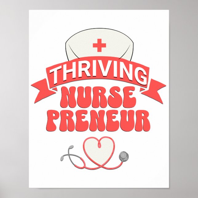 Poster Empreendedor de Enfermeiro NURSEPRENEUR, na moda T (Frente)
