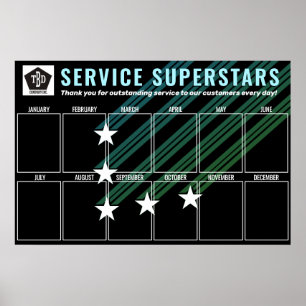 Poster Empregado de fotografia de estrelas a cores person