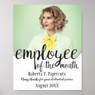 Póster Empregado feito sob encomenda da foto do