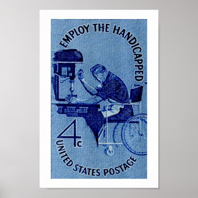 Poster Empregar os deficientes físicos (Frente)