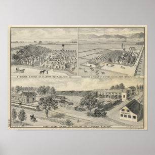 Póster Empresa da madeira serrada da floresta