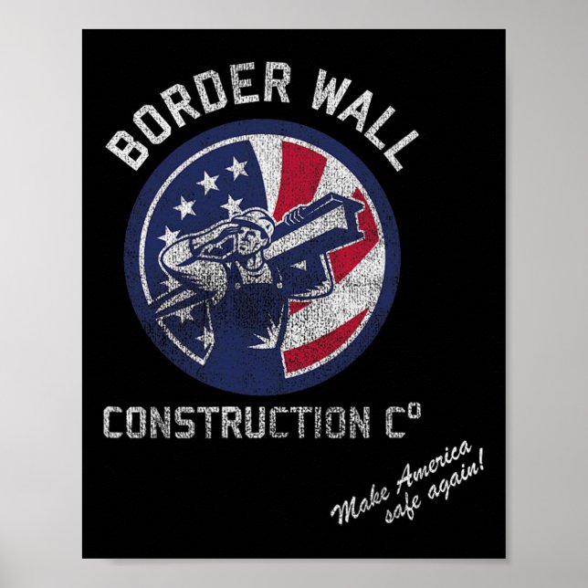 Poster Empresa de Construção do Muro da Fronteira Patriót (Frente)