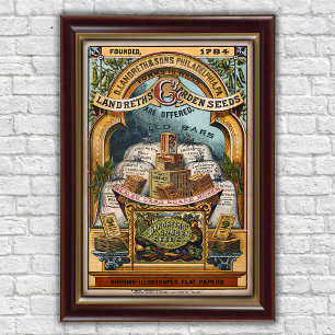 Poster Empresa de Sementes de Jardim Vintage Publicidade
