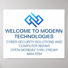 Poster Empresa Moderna de Tecnologia de Computador de Seg