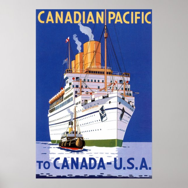 POSTER EMPRESA OCEANA LINER DA BRITÂNIA (Frente)