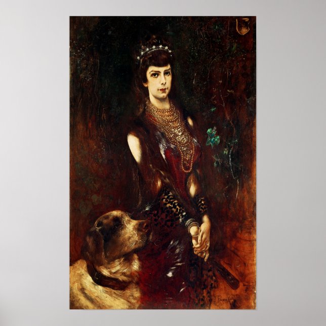 Póster Empress Elizabeth, da Áustria, 1883 (Frente)