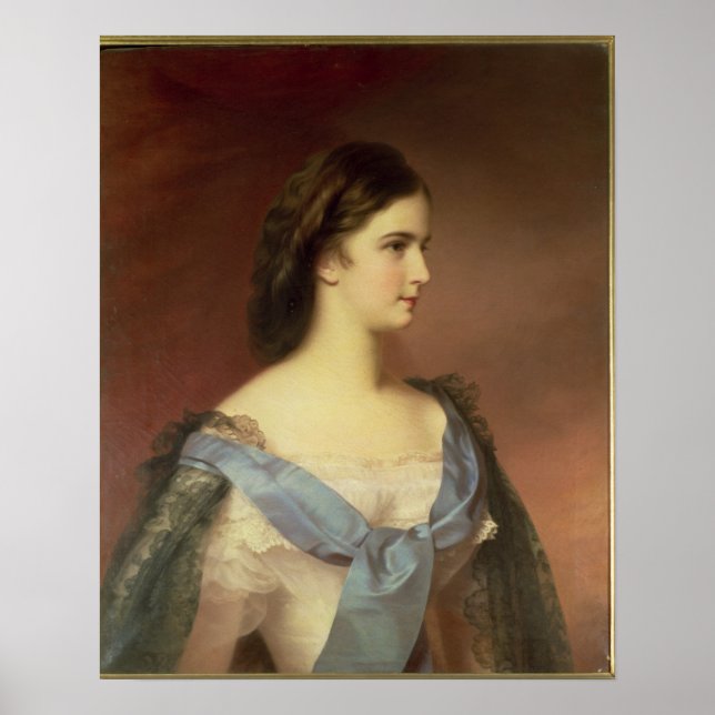 Poster Empress Elizabeth da Baviera como jovem mulher (Frente)