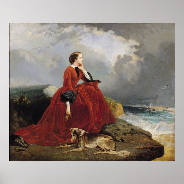 Póster Empress Eugenie em Biarritz, 1858 (Frente)
