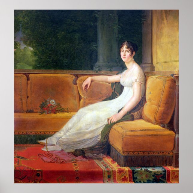 Póster Empress Josephine em Malmaison, c.1801 (Frente)