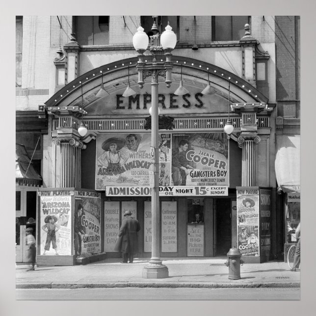 Póster Empress Movie Theater, 1939. Vintage Photo (Frente)