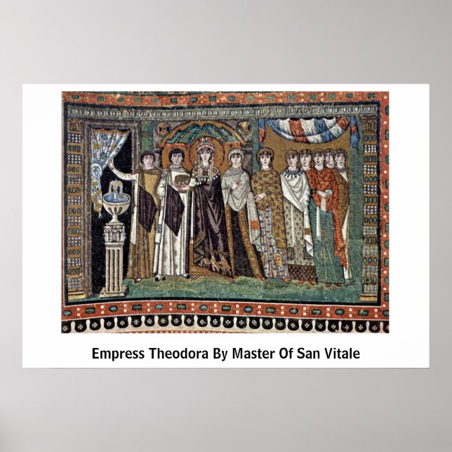 Póster Empress Theodora Por Mestre De San Vitale (Frente)