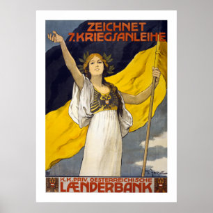 Póster Empréstimo de Guerra Austríaco de 7ª (branco)
