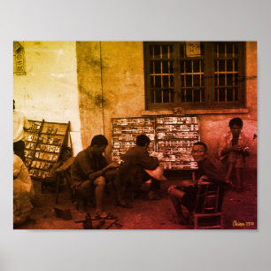 Poster Empréstimo de livros Changsha da China antiga