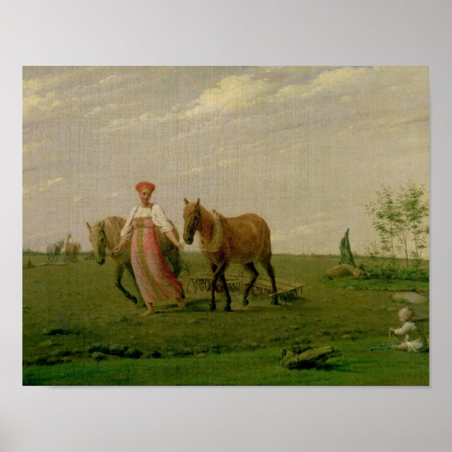 Poster Empurrando em Primavera, 1820 (Frente)