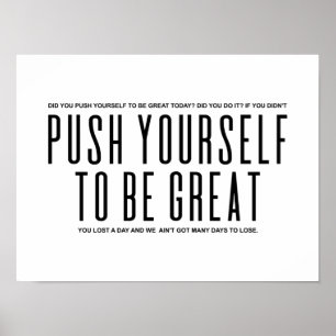 Poster Empurre-Se Para Ser Excelente   Citação Motivaci