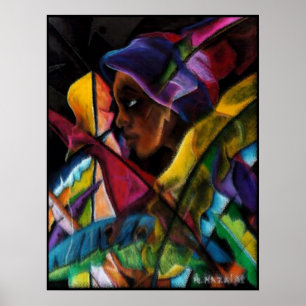 Póster En Vitraux III de Haitienne - d'eau do verre do en