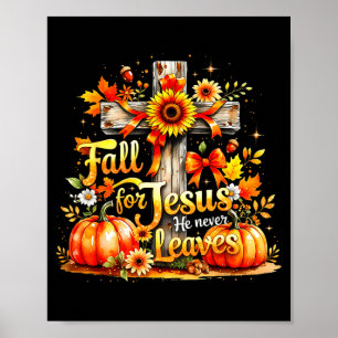 Poster Enamorai-vos de Jesus Abóbora Cristã de Outono Cru