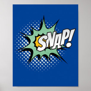 Poster Encaixe! Ação dinâmica de quadrinhos de Pop