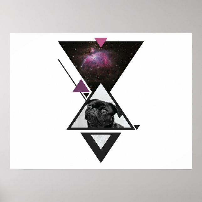 Poster Encaixe espacial | Ideia De Presente De Cachorro P (Frente)