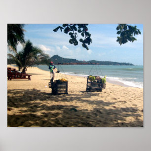 Poster Encalhe a praia de Vendings… Lamai, ilha de Samu