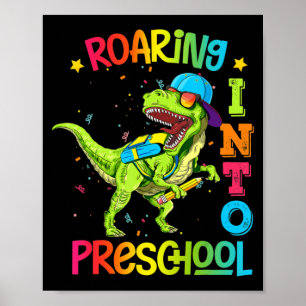Poster Encaminhando Para A Pré-Escola Professor De Dinoss