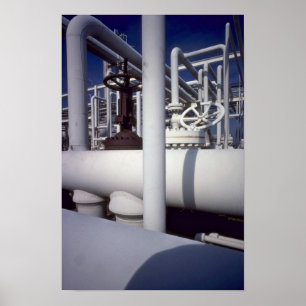 Póster Encanamento da refinaria de petróleo