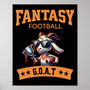 Poster Encantado Fantástico Campeão de Futebol Goat