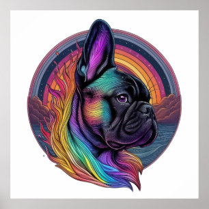 Poster Encantado Frenchie Unicorn