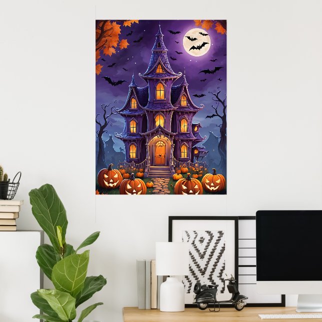 Poster Encantado Halloween Manor (Escritório em casa)