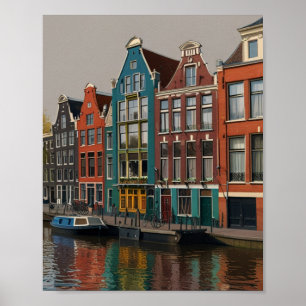 Poster Encantadora Cidade de Amsterdã