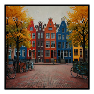 Póster Encantadora Cidade de Amsterdã
