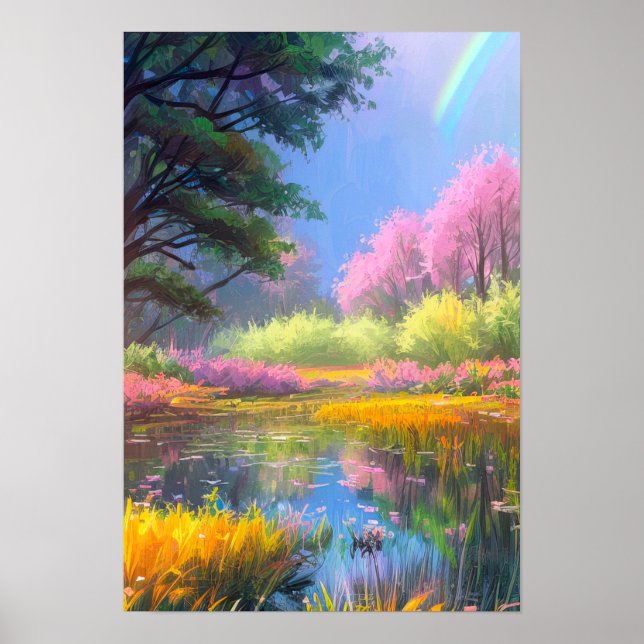 Poster Encantadora e Colorida Delícia do Pântano (Frente)