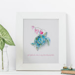 Poster Encantadora Tartaruga Marinha Inspiradora<br><div class="desc">Perfeito para quartos de crianças, banheiros e áreas de vida em sua casa de praia tropical. Este grande impressão apresenta uma réplica da minha mão original pintada a aquarela tartaruga-do-mar e corações em tons de azul-turquesa, rosa e verde. As palavras "Eu sinto luz quando não carregar o fardo dos outros"...</div>