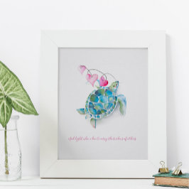 Poster Encantadora Tartaruga Marinha Inspiradora