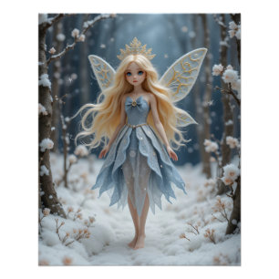 Póster Encantamento de fadas de inverno