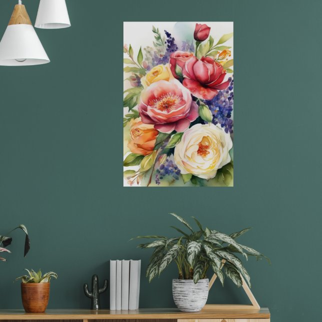 Poster Encantamento Floral (Sala de Estar 1)